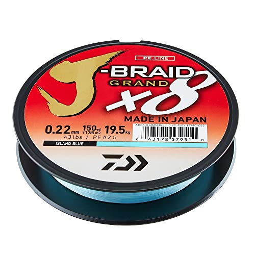 Daiwa Geflecht J-Braid X8 Grand 135 m Blau von Daiwa