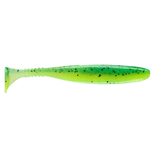 DAIWA Tournament D‘FIN Gummifisch 10cm grün-gelb 100MM 16502-510 von Daiwa