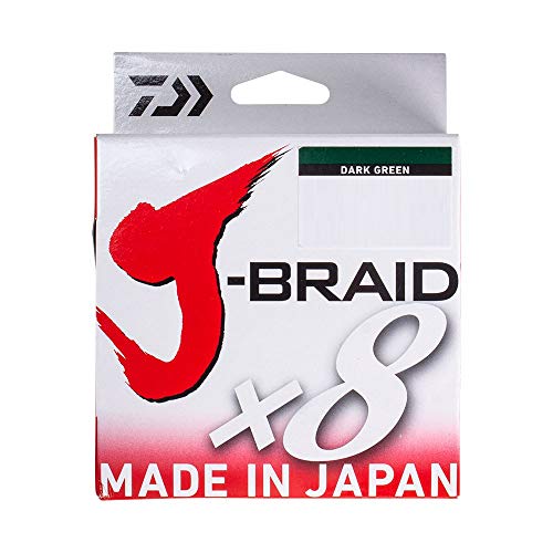Daiwa J-Braid X8 0,10mm 6,0kg/13,0lbs 150m dunkelgrün Daiwa J-Braid X8 0,10mm 6,0kg/13,0lbs 150m dunkelgrün von Daiwa
