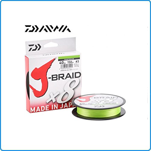 Daiwa J-Braid 8 Braid 0.20mm, 13,0kg/29,0lbs, 300m Chartreuse, rund geflochtene Angelschnur Daiwa J-Braid 8 Braid 0.20mm, 13,0kg/29,0lbs, 300m Chartreuse, rund geflochtene Angelschnur von Daiwa