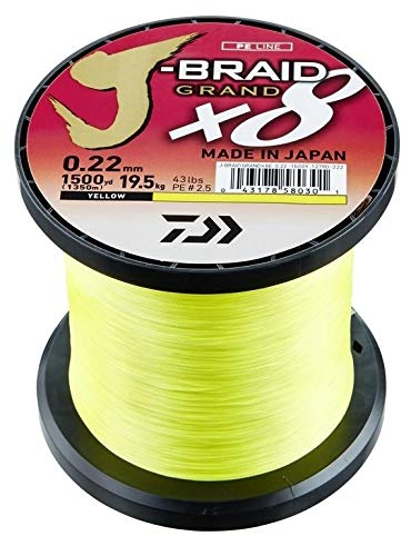 DAIWA J-Braid Grand X8 0.20mm-2700m Yellow von DAIWA