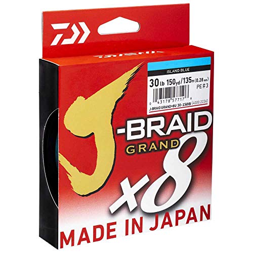 Daiwa J-Braid Grand X8 blau 0.22, 19.5kg, 135m Daiwa J-Braid Grand X8 blau 0.22, 19.5kg, 135m von Daiwa