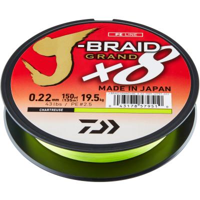 Daiwa J-Braid Grand X8E 0.06mm-270m CH von Daiwa