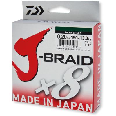 Daiwa J-Braid X8 multi color 0.18mm 12.0kg 300m von Daiwa