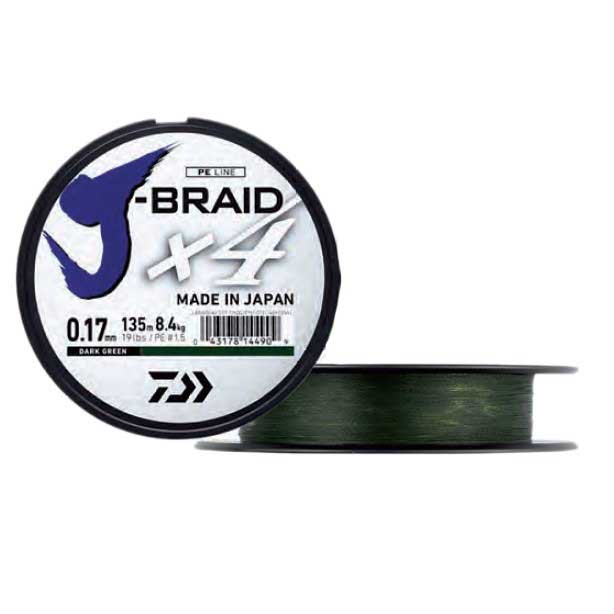 Daiwa J-braid 4 Braided Line 450 M Grün 0.330 mm Daiwa J-braid 4 Braided Line 450 M Grün 0.330 mm von Daiwa