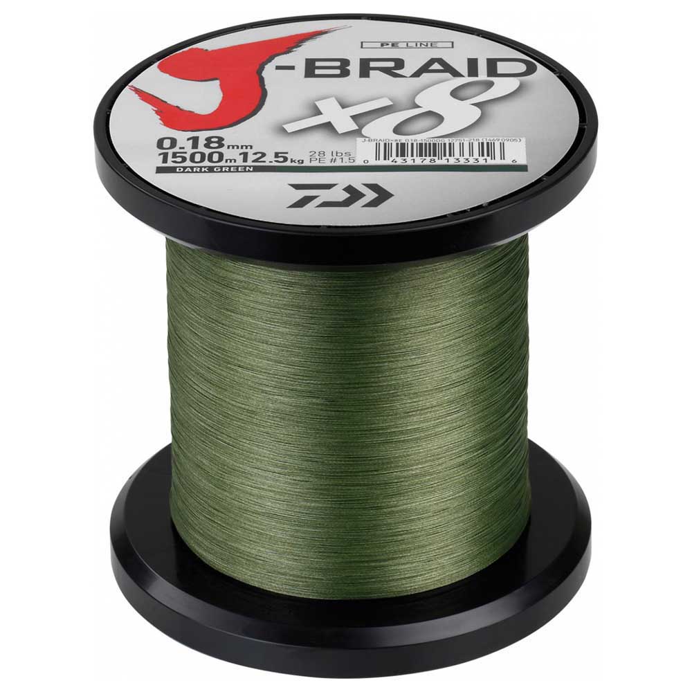 Daiwa J-braid 8 Braided Line 1500 M Grün 0.510 mm Daiwa J-braid 8 Braided Line 1500 M Grün 0.510 mm von Daiwa