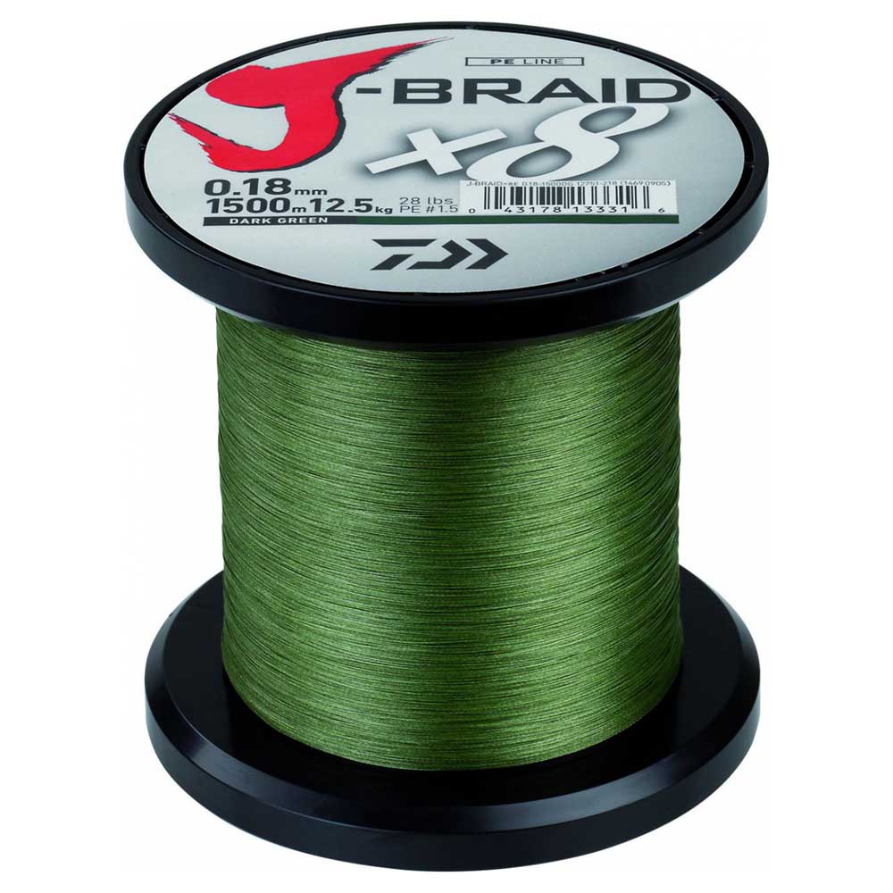 Daiwa J-braid 8 Braided Line 3000 M Grün 0.160 mm von Daiwa