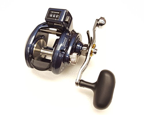 Daiwa Lexa-LC 5,5:1 Line Counter Right Hand Baitcast Angelrolle mit Power Handle - LEXA-LC400PWR-P von Daiwa