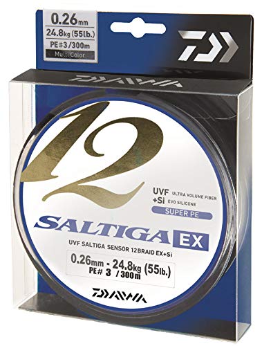 Daiwa Saltiga 12 Braid ExSi, 600 meter, 0.16mm, 14.0kg/31lbs, Multicolor, 12696-616 Daiwa Saltiga 12 Braid ExSi, 600 meter, 0.16mm, 14.0kg/31lbs, Multicolor, 12696-616 von Daiwa