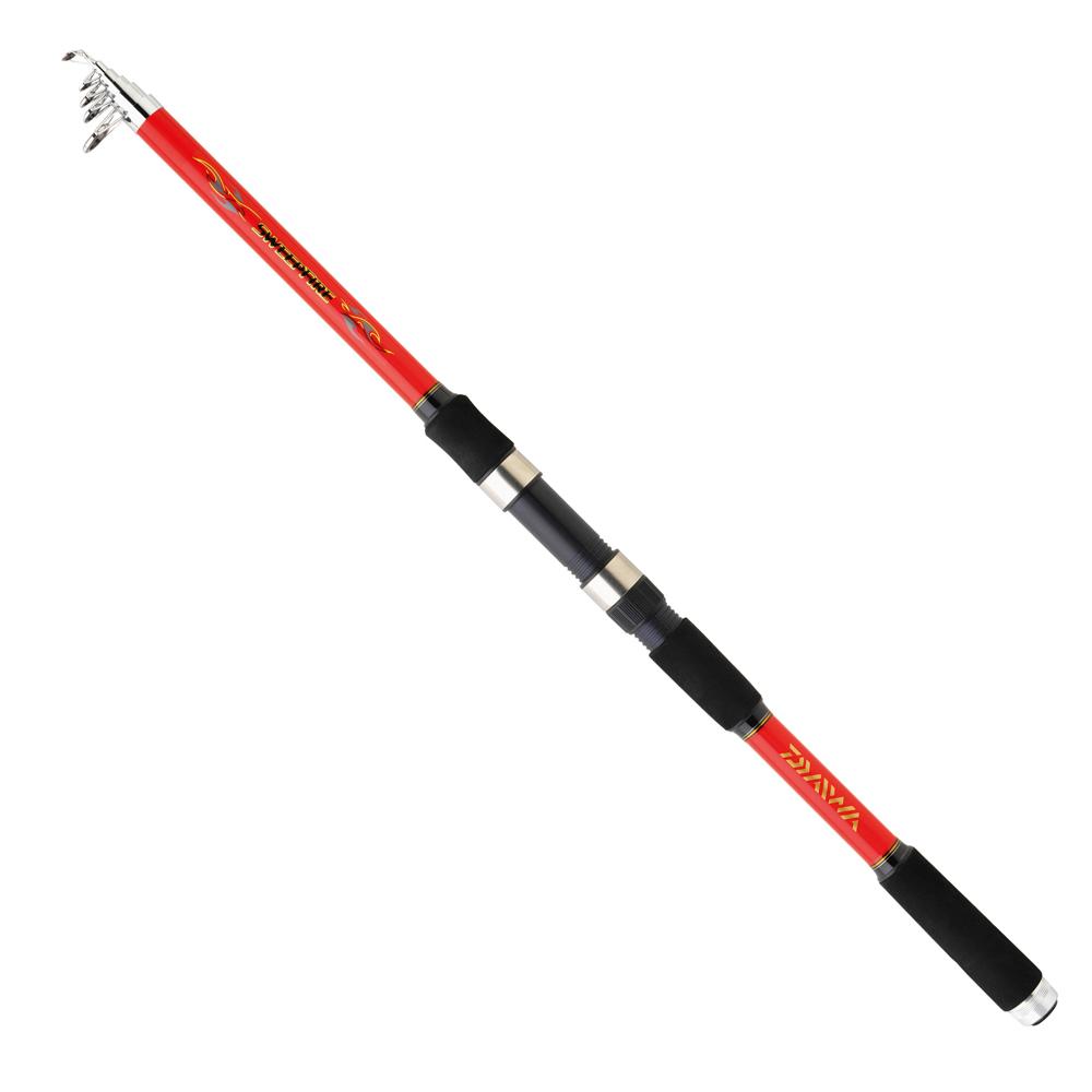 Daiwa Sweepfire Tele Spinning Rod Rot,Schwarz 2.10 m / 8-30 g von Daiwa
