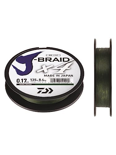 DAIWA J-Braid X4, geflochtene Angelschnur, dunkelgrün von Daiwa