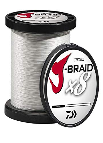 Daiwa J-BRAIDX8, Spule, weiß, Mono-Durchmesser: = 9 kg. von Daiwa