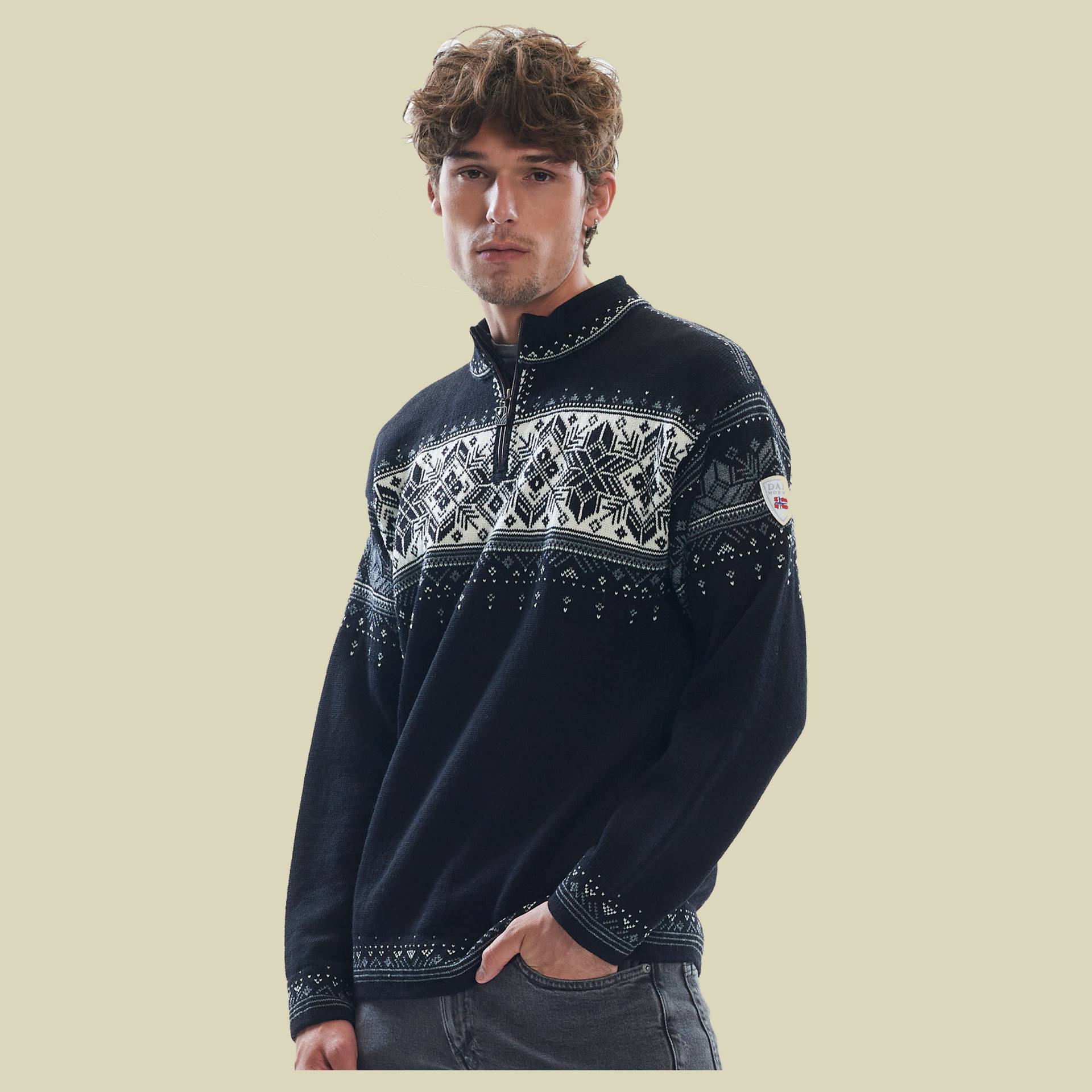 Blyfjell Sweater Men black smoke/off white/light charcoal L Blyfjell Sweater Men black smoke/off white/light charcoal L von Dale of Norway