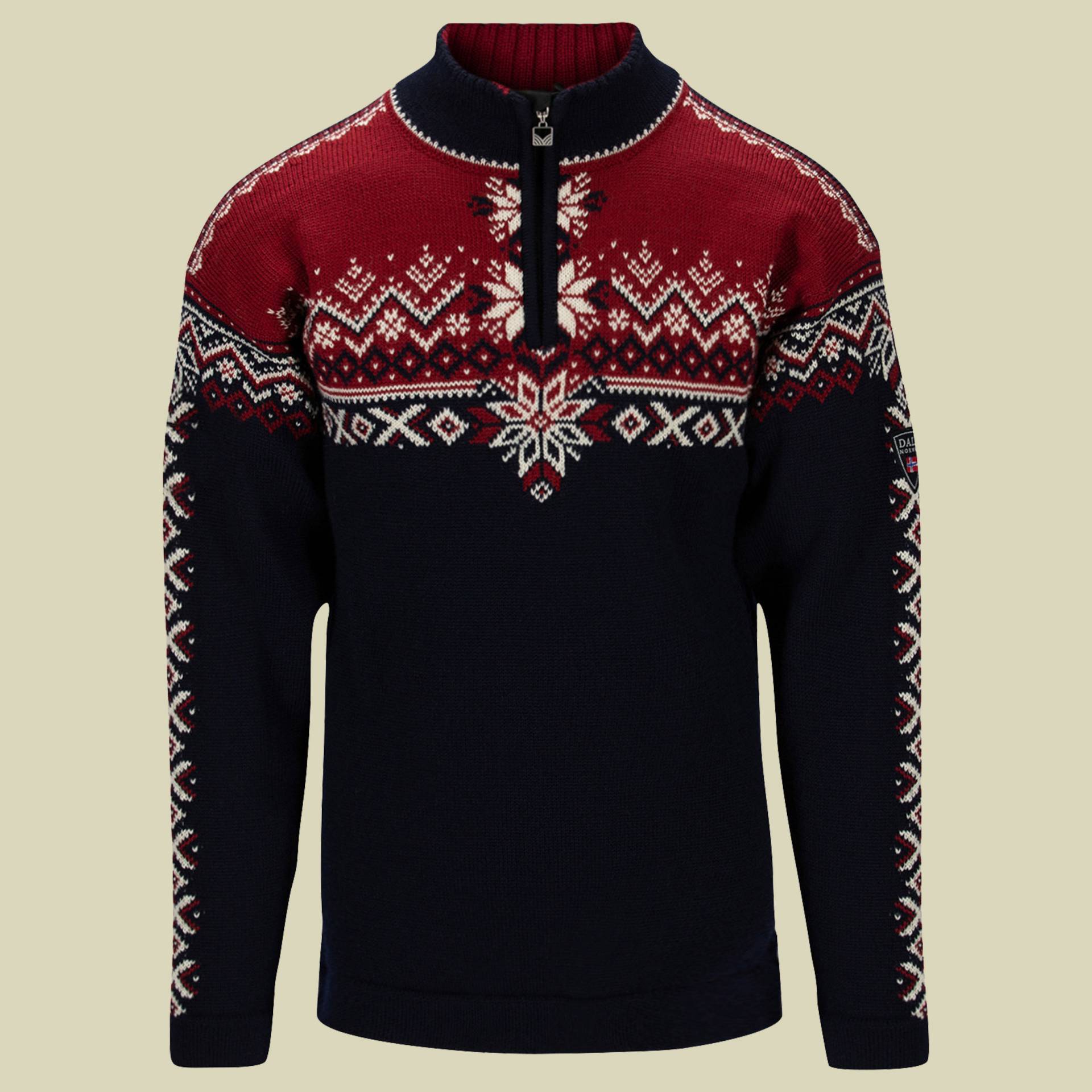140th Anniversary Sweater Men mehrfarbig 3 Größe XXL Farbe navy/red rose/off white von Dale of Norway