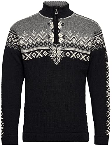 Dale of Norway Herren 140th Anniversary Masc Pullover, Schwarz/Smoke/Off White, XL von Dale of Norway