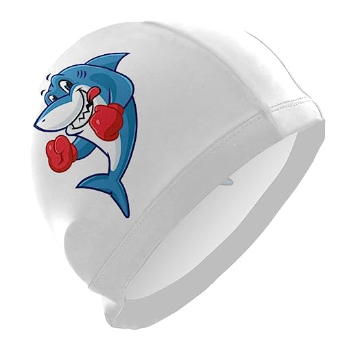 Dallonan Badekappe, Hai, mit Boxhandschuhen, Unisex, Erwachsene, Polyester Dallonan Badekappe, Hai, mit Boxhandschuhen, Unisex, Erwachsene, Polyester von Dallonan