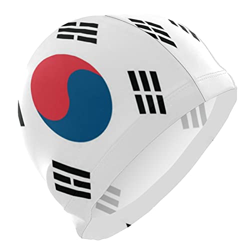 Dallonan Badekappe, Südkorea-Flagge, Unisex, Erwachsene, Polyester von Dallonan