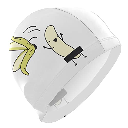 Dallonan Badekappe mit lustigem gelben Bananenmotiv, aus Polyester Dallonan Badekappe mit lustigem gelben Bananenmotiv, aus Polyester von Dallonan