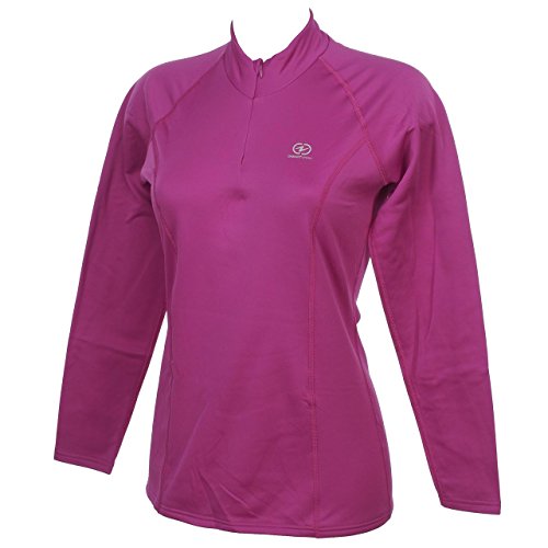 Damartsport Damen T-Shirt, mit Reißverschluss M rosa - Fuchsia von Damartsport