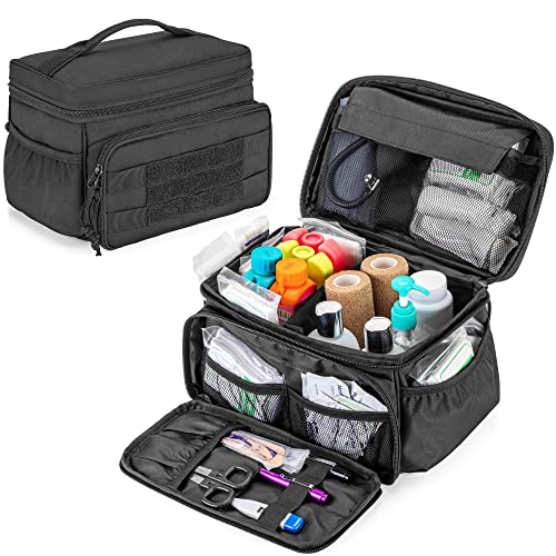 Damero Erste Hilfe Kit Tasche Notfall Trauma Tasche leer, professioneller Kit Träger mit Mehreren Fächern für medizinische Notfallversorgung, Schwarz Damero Erste Hilfe Kit Tasche Notfall Trauma Tasche leer, professioneller Kit Träger mit Mehreren Fächern für medizinische Notfallversorgung, Schwarz von Damero