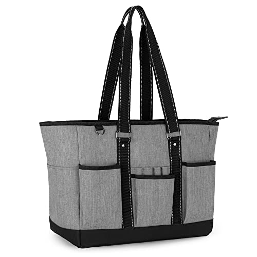 Damero Lehrertasche, Lehrer Arbeitstasche mit gepolstertem Laptopfach, Lehrer Utility Tasche mit mehreren Taschen für Schule, Arbeit, Grau Damero Lehrertasche, Lehrer Arbeitstasche mit gepolstertem Laptopfach, Lehrer Utility Tasche mit mehreren Taschen für Schule, Arbeit, Grau von Damero