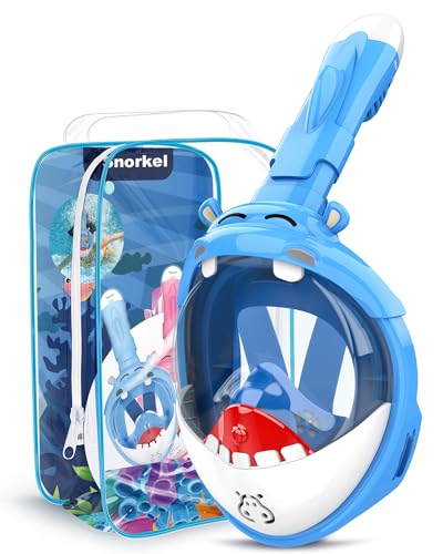Dancial Schnorchelmaske für Kinder, 180° HD Anti-Beschlag & Anti-Leck Tauchmaske Vollgesichtsmaske Kinder, Taucherbrille Tauchmaske Schnorchel Set für 4-12 Jahre Kinder Pool Spielzeug Wasser Spielzeug Dancial Schnorchelmaske für Kinder, 180° HD Anti-Beschlag & Anti-Leck Tauchmaske Vollgesichtsmaske Kinder, Taucherbrille Tauchmaske Schnorchel Set für 4-12 Jahre Kinder Pool Spielzeug Wasser Spielzeug von Dancial