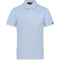 Daniel Springs 2-Tone Pique Halbarm Polo blau von Daniel Springs