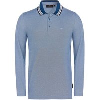 Daniel Springs 2-Tone Pique Thermo Langarm Polo dunkelblau von Daniel Springs