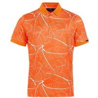 Daniel Springs Druck Leaf Polo Halbarm orange von Daniel Springs