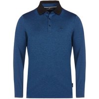 Daniel Springs Melange Thermo Langarm Polo dunkelblau von Daniel Springs