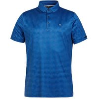 Daniel Springs Minimal Druck Funktions Halbarm Polo blau von Daniel Springs