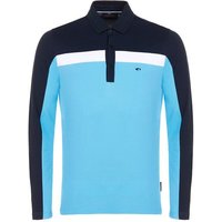 Daniel Springs Pique Thermo Polo Langarm blau von Daniel Springs