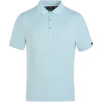 Daniel Springs Superlight Embossed Halbarm Polo hellblau von Daniel Springs