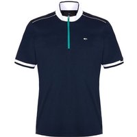 Daniel Springs Zip-Stehkragen Halbarm Polo navy von Daniel Springs