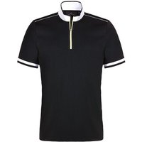 Daniel Springs Zip-Stehkragen Halbarm Polo schwarz von Daniel Springs