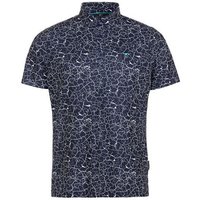 Daniel Springs print polo Halbarm Polo navy von Daniel Springs