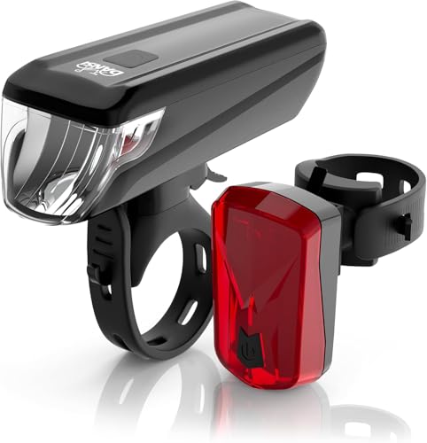 DANSI Fahrradleuchten-Set StVZO I LED-Fahrradlicht I Rad-Licht hell vorne + hinten I umschaltbar 15-100 Lux I Rücklicht & Frontleuchte I Regenfest I Fahrradlampe I bike light DANSI Fahrradleuchten-Set StVZO I LED-Fahrradlicht I Rad-Licht hell vorne + hinten I umschaltbar 15-100 Lux I Rücklicht & Frontleuchte I Regenfest I Fahrradlampe I bike light von DANSI