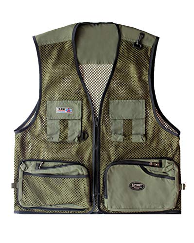 Daoba Herren Mesh Multifunktionsweste Summer Outdoor Sport Weste mit Vielen Taschen für Angeln Jagd Camping Safari Daoba Herren Mesh Multifunktionsweste Summer Outdoor Sport Weste mit Vielen Taschen für Angeln Jagd Camping Safari von Daoba