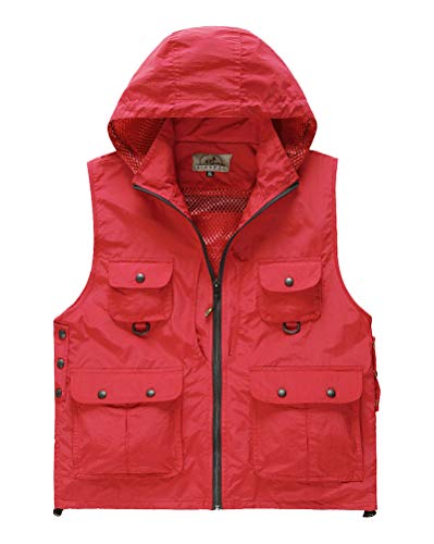 Herren Schnell Trocknend Outdoor Weste mit Kapuze Multifunktionsweste mit Vielen Taschen Angel-Westen für Jagd Camping Fotografie Wasserdicht Herren Schnell Trocknend Outdoor Weste mit Kapuze Multifunktionsweste mit Vielen Taschen Angel-Westen für Jagd Camping Fotografie Wasserdicht von Daoba