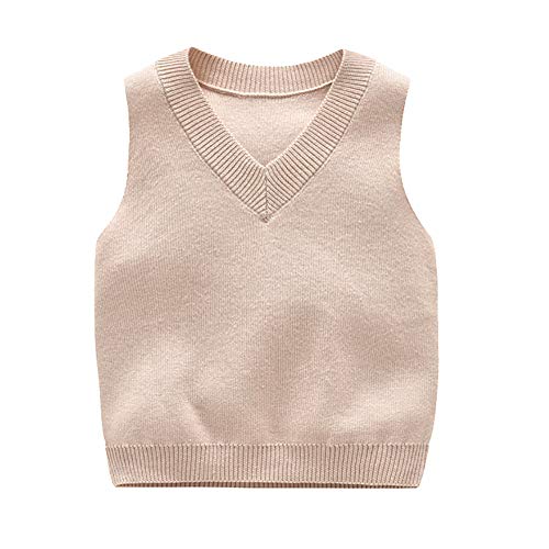 DaobaKIDS Kinder V-Ausschnitt Strickweste Jungen Ärmellos Pullover Gestrickte Pullunder Strickpullover Oberteile Weste Top Strickwaren DaobaKIDS Kinder V-Ausschnitt Strickweste Jungen Ärmellos Pullover Gestrickte Pullunder Strickpullover Oberteile Weste Top Strickwaren von DaobaKIDS
