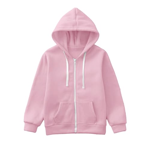 Hoodie Kinder Kapuzenpullover Langarm Sweatjacke Langarm Kinder Baumwolle Kapuzenjacke Warm Tops Lässiges Einfarbig Pullover Lose Kapuzen Jacke Mädchen Jungen Hoody Kapuzenpulli Sweatshirt Hooded von Dapei