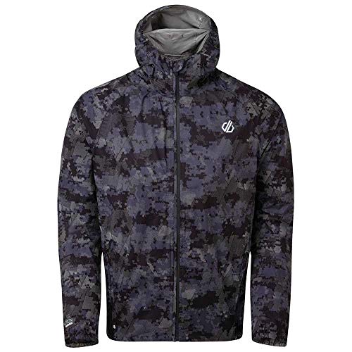 Dare 2b Unisex DUW388 9QL50 Highlite Reflektierende leichte wasserdichte Shell-Jacken, Schwarz Camo, S Dare 2b Unisex DUW388 9QL50 Highlite Reflektierende leichte wasserdichte Shell-Jacken, Schwarz Camo, S von Dare 2b
