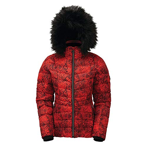 Dare 2b Damen Glamorize II Veste de ski isolante, imperméable respirante Avec Capuche détachable et Jupe par-Neige wasserdichte isolierte Jacken, Seville Red, FR : 2XL (Taille Fabricant : 18) von Dare 2b