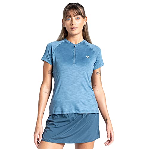 Outdare II Kurzärmeliges Fitness-Shirt für Damen mit halblangem Reißverschluss von Dare2b