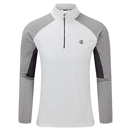 Dare 2b Herren Interfused II Lightweight Quick Drying Half Length Inner Zip Chin Guard Dehnbare Mittelschicht, Weiß/Esche, XXXL Dare 2b Herren Interfused II Lightweight Quick Drying Half Length Inner Zip Chin Guard Dehnbare Mittelschicht, Weiß/Esche, XXXL von Dare 2b