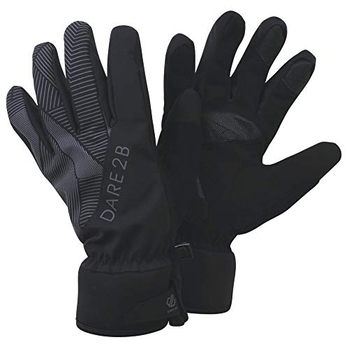 Dare 2b Herren Lightsome Ergonomic Gel Grip Reflective Cycle Handschuh, Schwarz, L/XL von Dare 2b