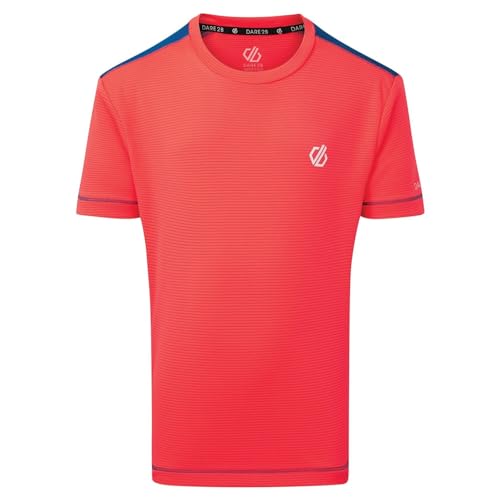 Dare 2b Unisex Kinder Dkt424 P76c09 Bring It On' T-Shirt/Polos/Unterhemden, Fiery Coral/Petrol Blue, 27 EU-28 EU Dare 2b Unisex Kinder Dkt424 P76c09 Bring It On' T-Shirt/Polos/Unterhemden, Fiery Coral/Petrol Blue, 27 EU-28 EU von Dare 2b
