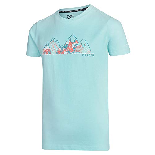 Dare 2b Kinder Frenzy Cotton Graphic Print T-Shirt, Blau-Aruba Blue, Size 9-10 von Dare 2b
