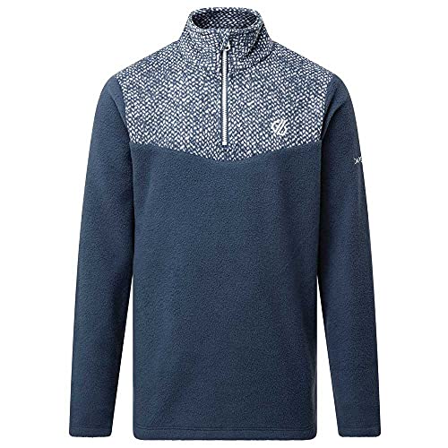 Dare 2b Kinder Mountfuse II Half Inner Zip Chin Guard Contrasting Panel Fleece, Dunkles Jeansblau, 27 EU-28 EU von Dare 2b