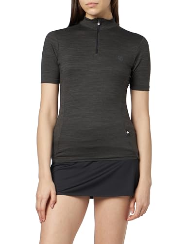 Dare 2b Pedal Through It Damen-Radsport-T-Shirt Q-Wic Plus leichtes Material mit geruchsabweisenden und reflektierenden Druckdetails - halber Belüftungsreißverschluss - Sport-T-Shirt von Dare2b